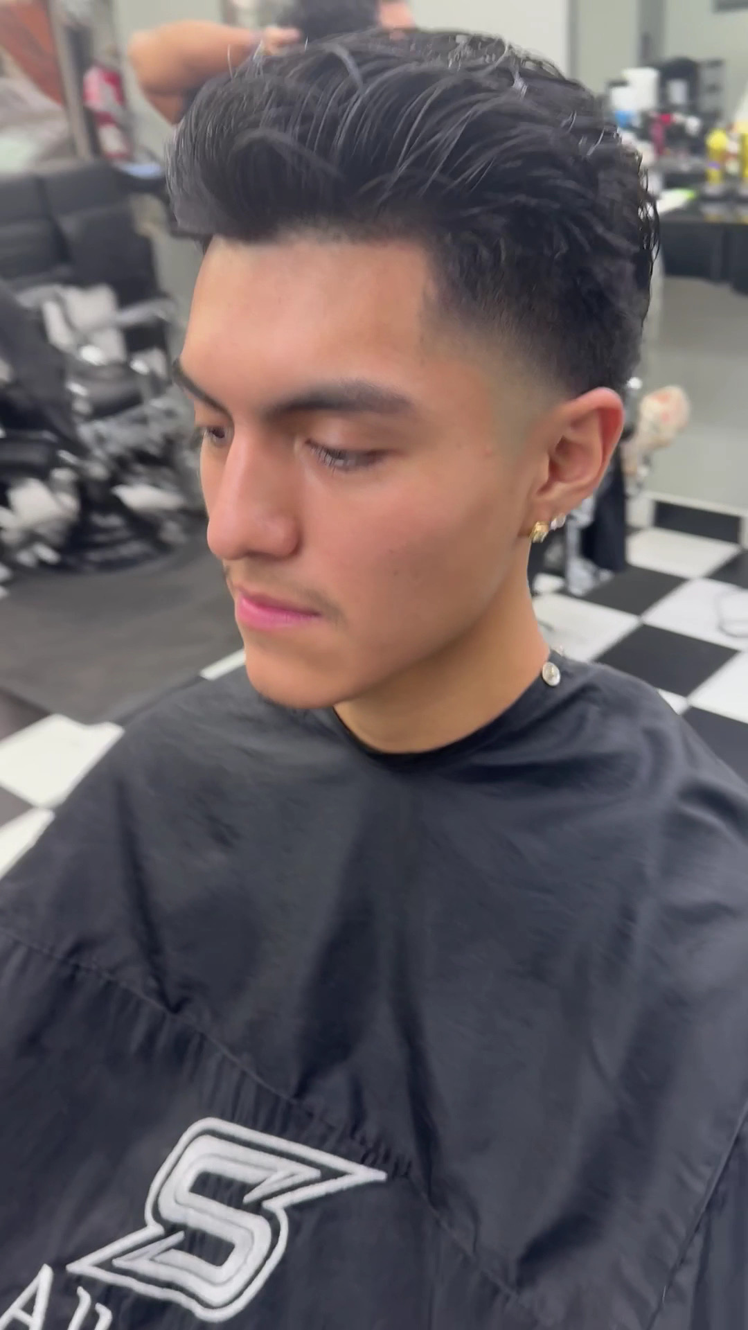 Fade and textured top cut photographed at Sunset All Stars
